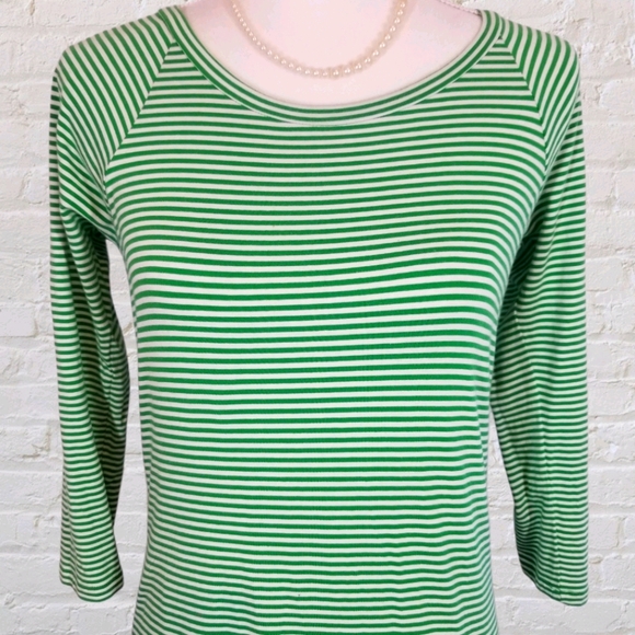 Michael Kors Striped Green Fitted Dress. XS - Picture 2 of 11